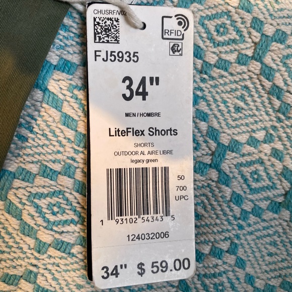 Olive Green Adidas Terrex Shorts - Picture 3 of 5